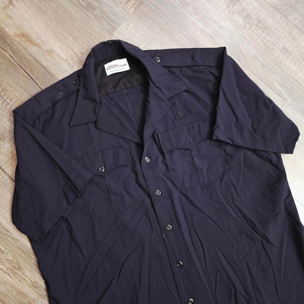 Flying Cross Men's Navy Short-Sleeve Shirt